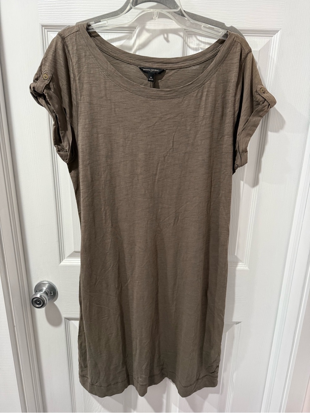 Banana Republic Olive-Taupe Short Sleeve tshirt dress